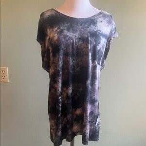 Tie-Dye top tunic or cover-up, slit back L